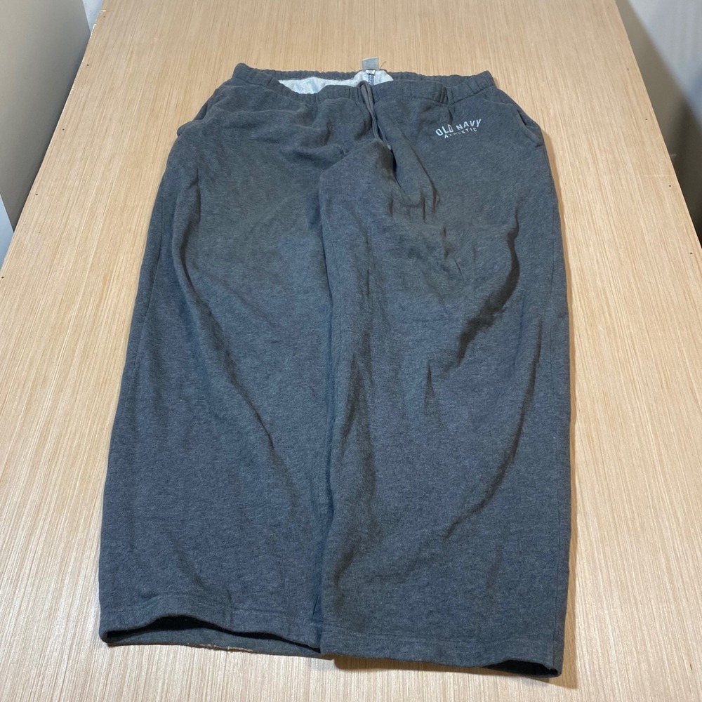 Old Navy Athletic Mens Large Charcoal Gray Fleece Sweatpants Drawstring Joggers